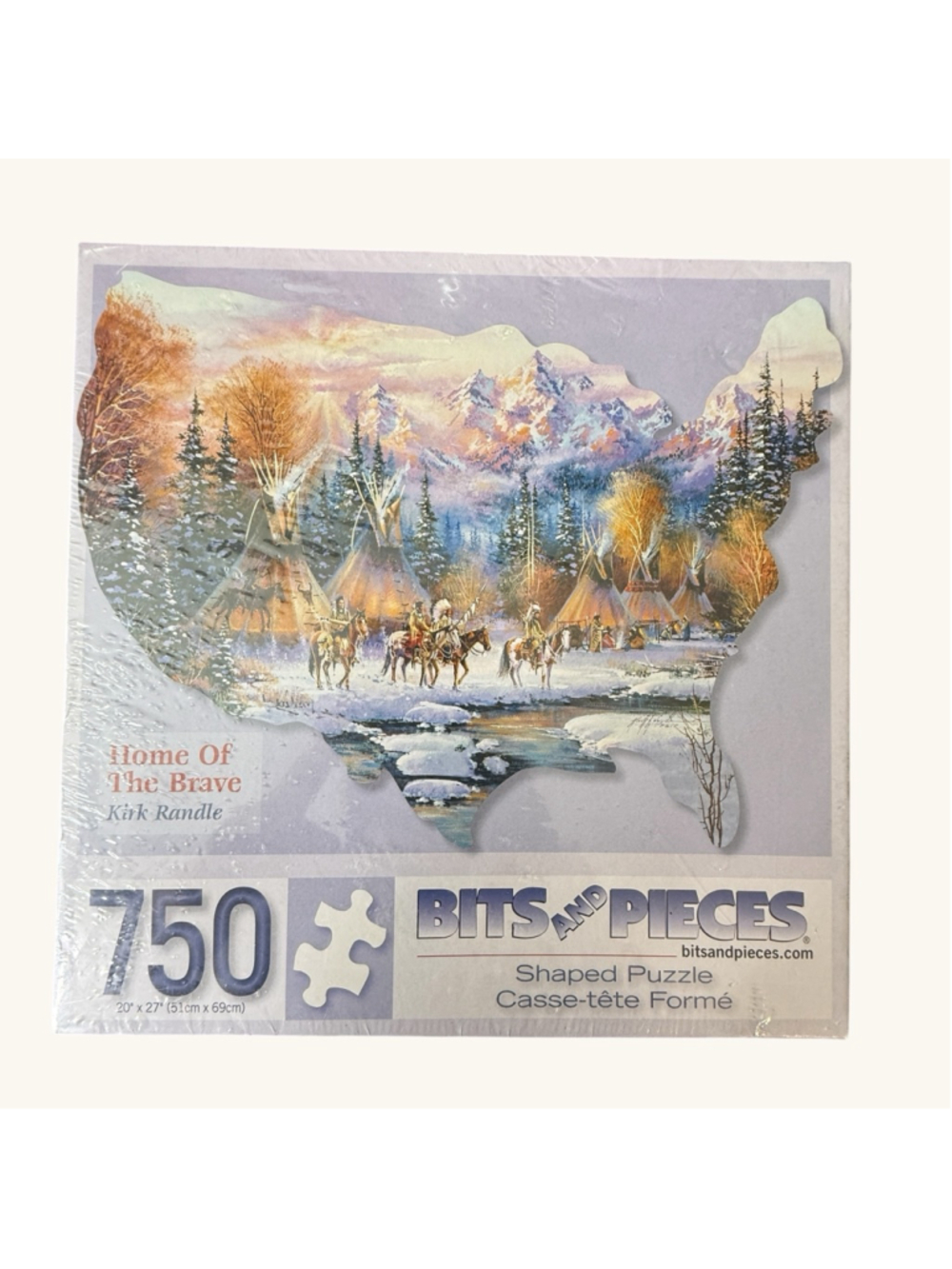 Bits and Pieces Home Of The Brave 750 Piece Shaped Puzzle Kirk Randle Sealed